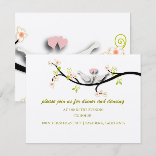 PixDezines houden van duven/diy achtergrondkleur Kaart (Voorkant / Achterkant)