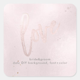 PixDezines houden van iriserende blush roze Vierkante Sticker