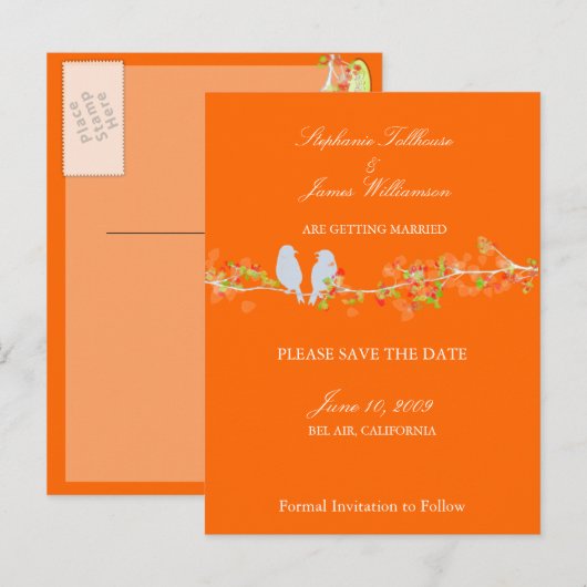 PixDezines houden van vogels / doe-het-zelf achter Aankondigingskaart (Voorkant / Achterkant)