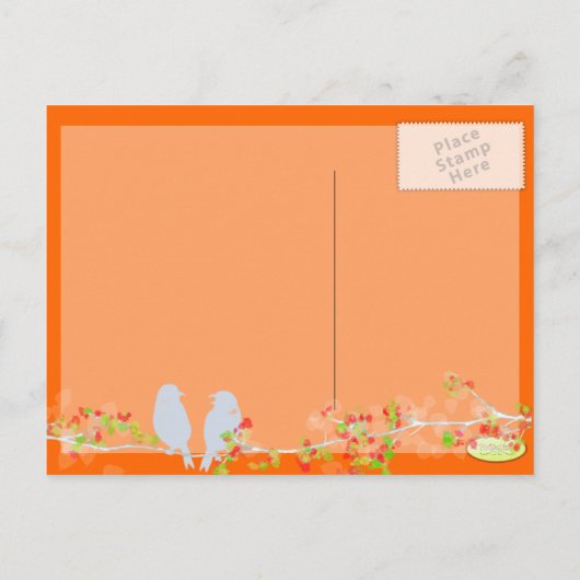 PixDezines houden van vogels / doe-het-zelf achter Aankondigingskaart (Achterkant)