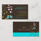 PixDezines houden van vogels+drijvende harten/dij  Visitekaartje (Voorkant / Achterkant)