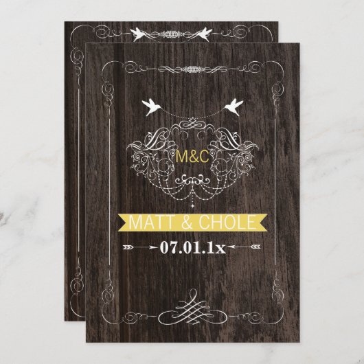 PixDezines houten panelen/rollen lijst/broedvogels Kaart (Voorkant / Achterkant)