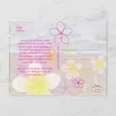 PixDezines hula droom bewaar datum strand+golven Aankondigingskaart (Achterkant)