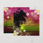 PixDezines hula droomstof/plumeria/strand/tropisch Kaart (Voorkant / Achterkant)