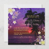 PixDezines hula droomstof/plumeria/strand/tropisch Kaart (Achterkant)