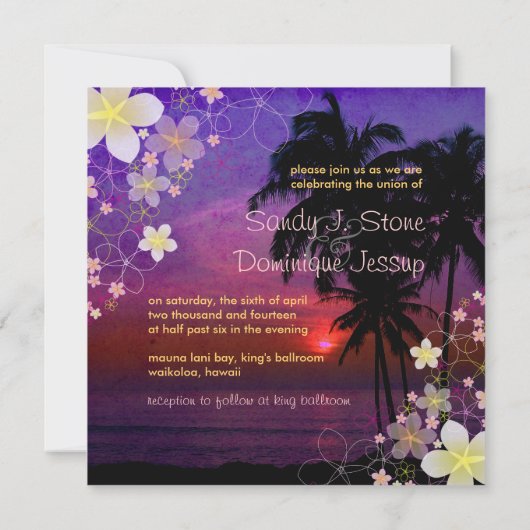 PixDezines hula droomstof/plumeria/strand/tropisch Kaart (Achterkant)