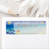 PixDezines hula wave/plumeria/zeesterren Etiket (Insitu)