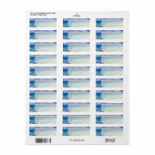 PixDezines hula wave/plumeria/zeesterren Etiket (Full Sheet)