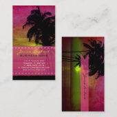 PixDezines hula zonsondergang Visitekaartje (Voorkant / Achterkant)