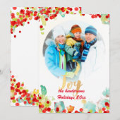 PixDezines hulstkrans/vakantiekaarten Feestdagenkaart (Voorkant / Achterkant)