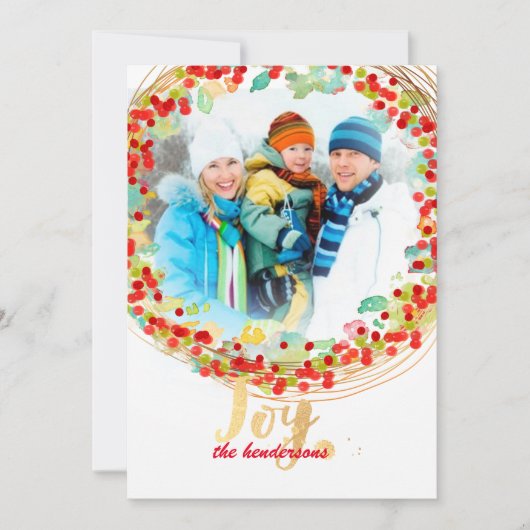 PixDezines hulstkrans/vakantiekaarten Feestdagenkaart (Voorkant)