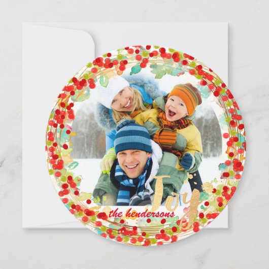 PixDezines hulstkrans/vakantiekaarten Feestdagenkaart (Voorkant)