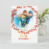 PixDezines hulstkrans/vakantiekaarten Feestdagenkaart (Staand voorkant)