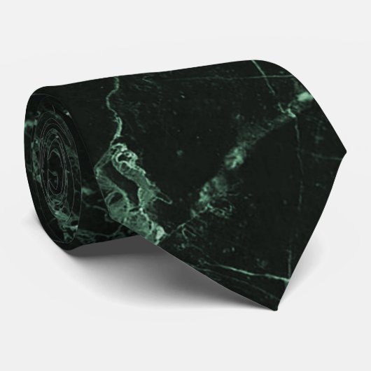 PixDezines Hunter Green Marble Slab Stropdas (Opgerold)