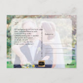 PixDezines Huwelijk Bedankt/Fancy Script Briefkaart (Achterkant)