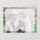 PixDezines Huwelijk Bedankt/Fun Script Aankondigingskaart (Achterkant)