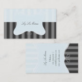 PixDezines Ice Cream Palor Stripes Visitekaartje (Voorkant / Achterkant)