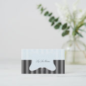 PixDezines Ice Cream Palor Stripes Visitekaartje (Staand voorkant)