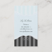 PixDezines Ice Cream Palor Stripes Visitekaartje (Achterkant)