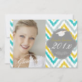 PixDezines ikat chevron afstuderen Kaart (Voorkant)