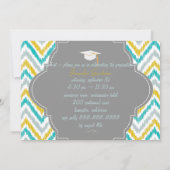 PixDezines ikat chevron afstuderen Kaart (Achterkant)