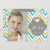 PixDezines ikat chevron afstuderen Kaart (Voorkant / Achterkant)