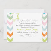 PixDezines ikat chevron/brit milah/foto-lijst Kaart (Achterkant)