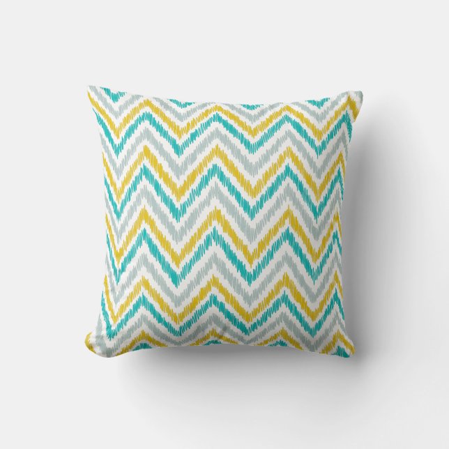 PixDezines ikat chevron/diy achtergrond kleur Kussen (Voorkant)