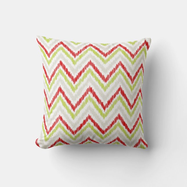 PixDezines ikat chevron/diy achtergrond kleur Kussen (Voorkant)
