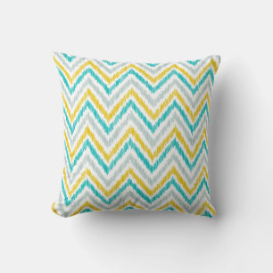 PixDezines ikat chevron/diy achtergrondkleur Kussen