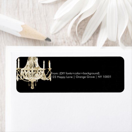 PixDezines imperium chandelier/DIY achtergrond Etiket (Insitu)