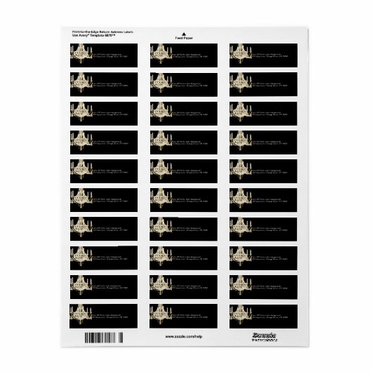 PixDezines imperium chandelier/DIY achtergrond Etiket (Full Sheet)