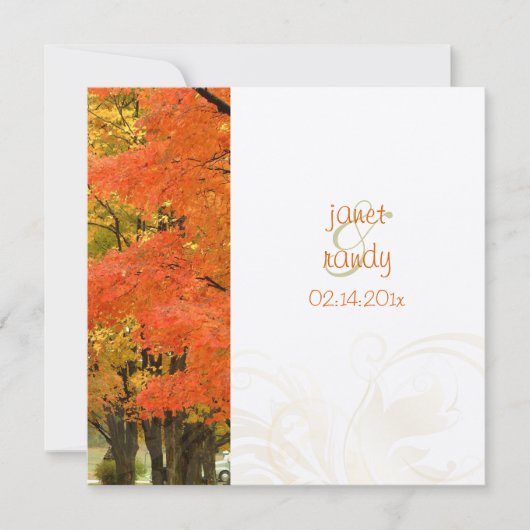 PixDezines in de bossen, valbruiloften/DIY-gebeurt Kaart (Voorkant)