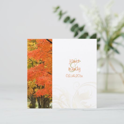 PixDezines in de bossen, valbruiloften/DIY-gebeurt Kaart (Staand voorkant)