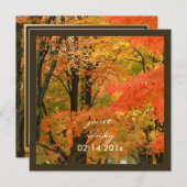 PixDezines in de bossen, valbruiloften/DIY-gebeurt Kaart (Voorkant / Achterkant)