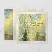 PixDezines in de Bossen, Winterbruiloft Kaart (Voorkant / Achterkant)