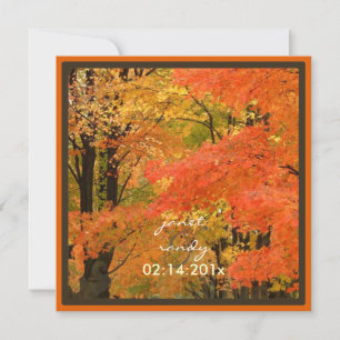 PixDezines in het bos, herfst huwelijken/DIY evene Kaart