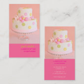 PixDezines  in Roze bruidstaart/doe-het-zelf kleur Visitekaartje (Voorkant / Achterkant)