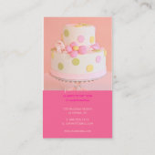 PixDezines  in Roze bruidstaart/doe-het-zelf kleur Visitekaartje (Achterkant)