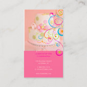 PixDezines  in Roze taart/dij kleur Visitekaartje (Achterkant)