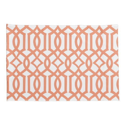 PixDezines Indochine Trellis/DIY kleuren Kussensloop (Achterkant-Rechts)