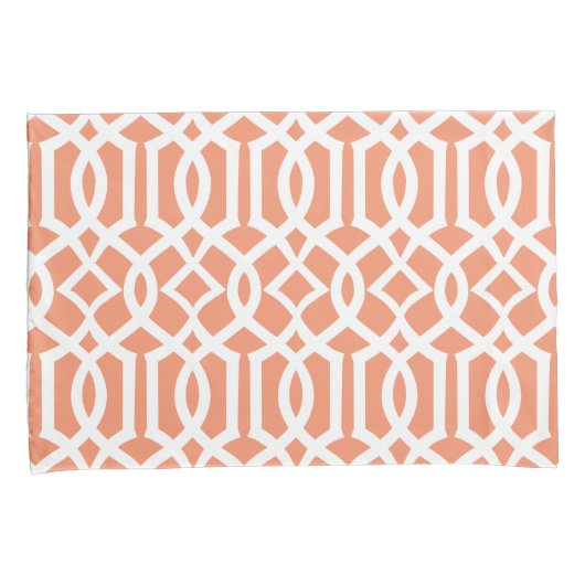 PixDezines Indochine Trellis/DIY kleuren Kussensloop (Voorkant-Rechts)