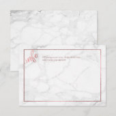 PixDezines INFO KAARTEN/MARBLE+FAUX ROOS GOLD Informatiekaartje (Voorkant / Achterkant)