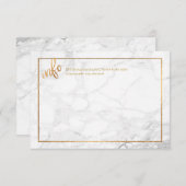 PixDezines INFORMATIE KAARTEN/MARBLE+FAUX GOLDI Informatiekaartje (Voorkant / Achterkant)