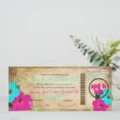 PixDezines  instapkaart/hibiscus Kaart (Staand voorkant)