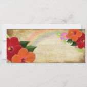 PixDezines  instapkaart/hibiscus Kaart (Achterkant)