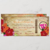 PixDezines  instapkaart/hibiscus Kaart (Voorkant / Achterkant)