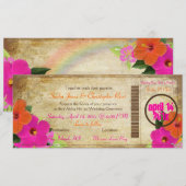 PixDezines instapkaart/hibiscus Kaart (Voorkant / Achterkant)