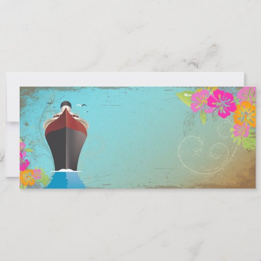 PixDezines instapkaart/liefdesboot/diy achtergrond Kaart (Achterkant)