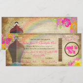 PixDezines  instapkaart/liefdesboot/regenboog Kaart (Voorkant / Achterkant)